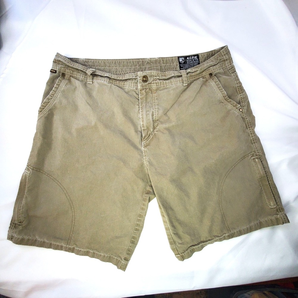 Kühl Mens Cargo‎ Shorts Size 40 Khaki Color Outdoor Adventure Wear Hiking